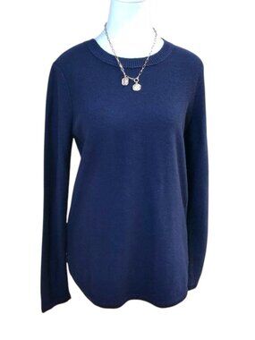 Trenery Sweater Merino Wool Blend Navy (XS)